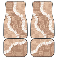 Hawaii Aloha Car Mats Beige Quilt Patch Work Mix Plumeria Lei