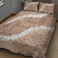 Hawaii Aloha Quilt Bed Set Beige Quilt Patch Work Mix Plumeria Lei LT7 - Polynesian Pride