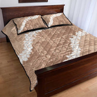 Hawaii Aloha Quilt Bed Set Beige Quilt Patch Work Mix Plumeria Lei LT7 - Polynesian Pride