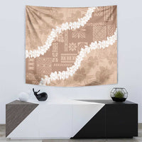 Hawaii Aloha Tapestry Beige Quilt Patch Work Mix Plumeria Lei LT7 - Polynesian Pride
