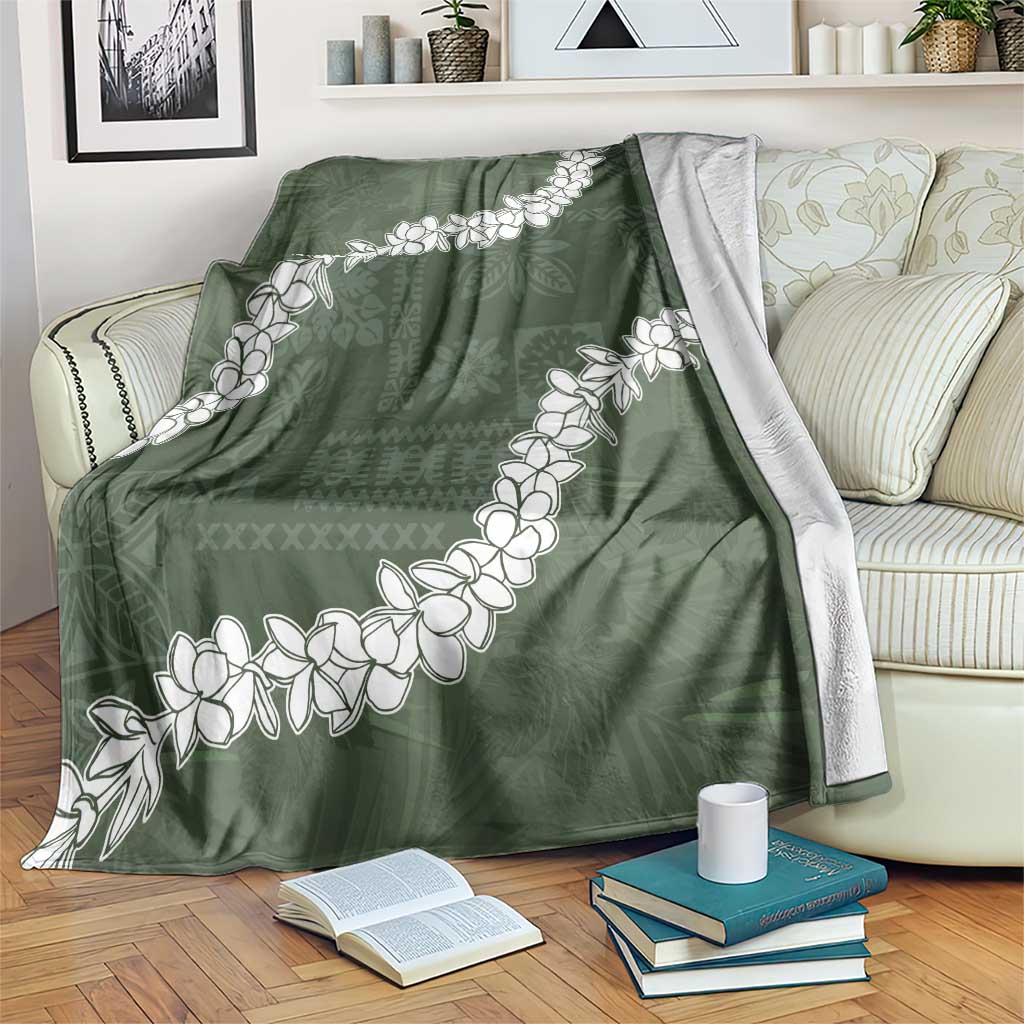 Hawaii Aloha Blanket Sage Quilt Patch Work Mix Plumeria Lei LT7 Sage - Polynesian Pride