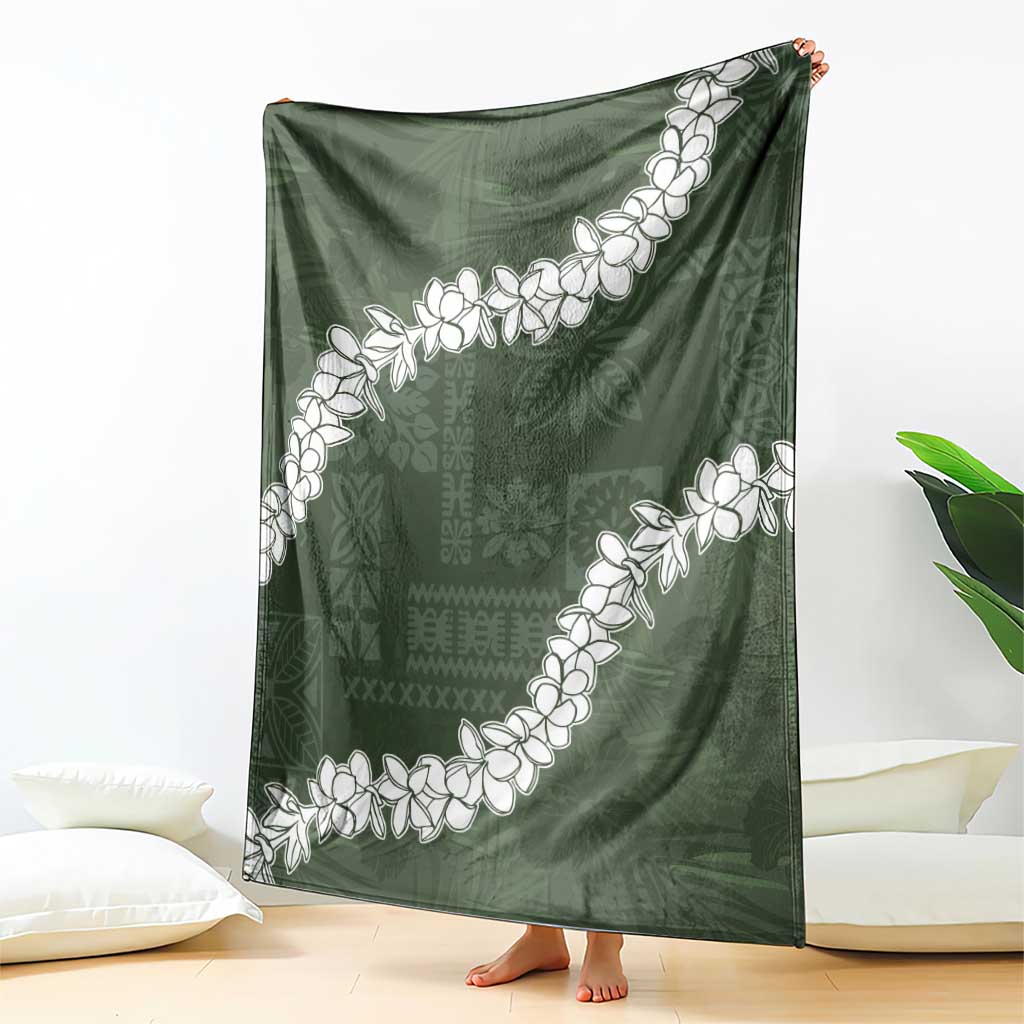 Hawaii Aloha Blanket Sage Quilt Patch Work Mix Plumeria Lei LT7 - Polynesian Pride