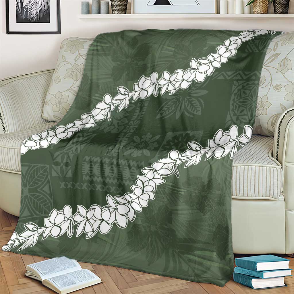 Hawaii Aloha Blanket Sage Quilt Patch Work Mix Plumeria Lei LT7 - Polynesian Pride