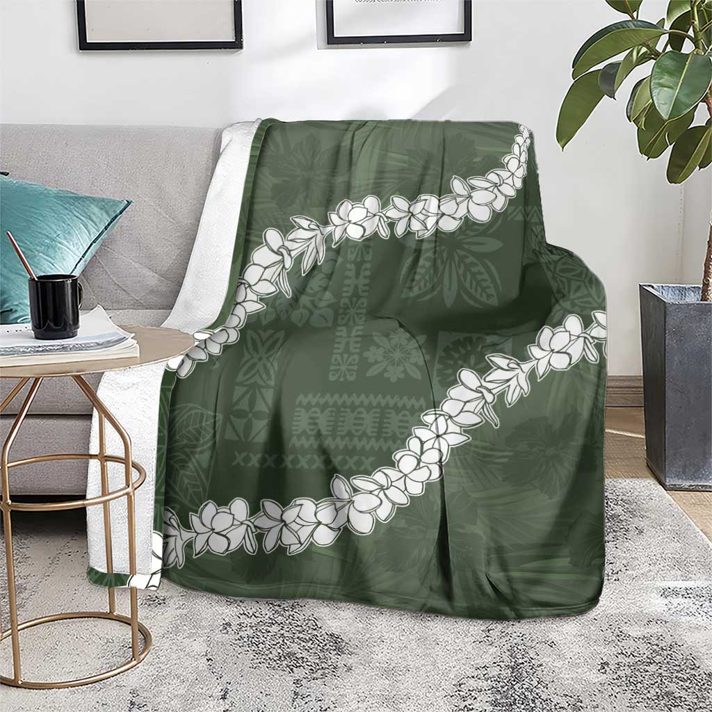 Hawaii Aloha Blanket Sage Quilt Patch Work Mix Plumeria Lei LT7 - Polynesian Pride