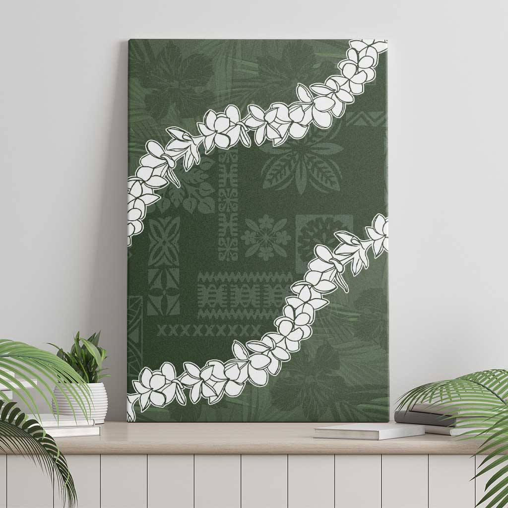 Hawaii Aloha Canvas Wall Art Sage Quilt Patch Work Mix Plumeria Lei LT7 - Polynesian Pride