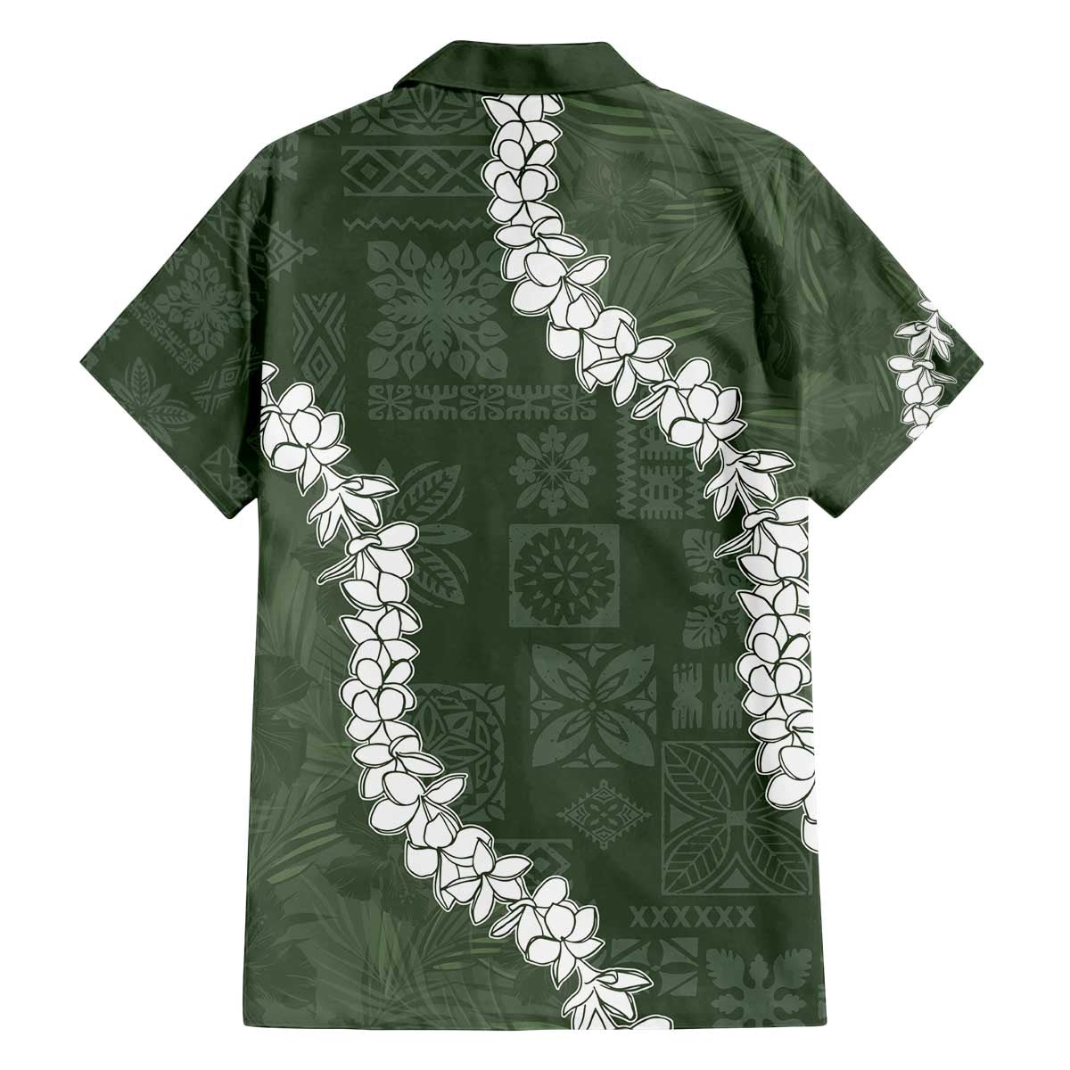 Hawaii Aloha Family Matching Puletasi and Hawaiian Shirt Sage Quilt Patch Work Mix Plumeria Lei LT7 - Polynesian Pride