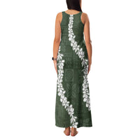 Hawaii Aloha Family Matching Tank Maxi Dress and Hawaiian Shirt Sage Quilt Patch Work Mix Plumeria Lei