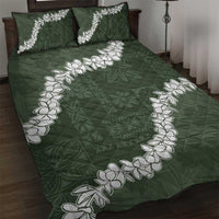 Hawaii Aloha Quilt Bed Set Sage Quilt Patch Work Mix Plumeria Lei LT7 Sage - Polynesian Pride