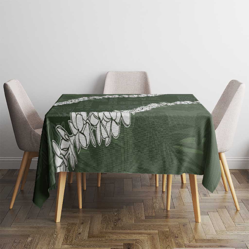 Hawaii Aloha Tablecloth Sage Quilt Patch Work Mix Plumeria Lei LT7 - Polynesian Pride