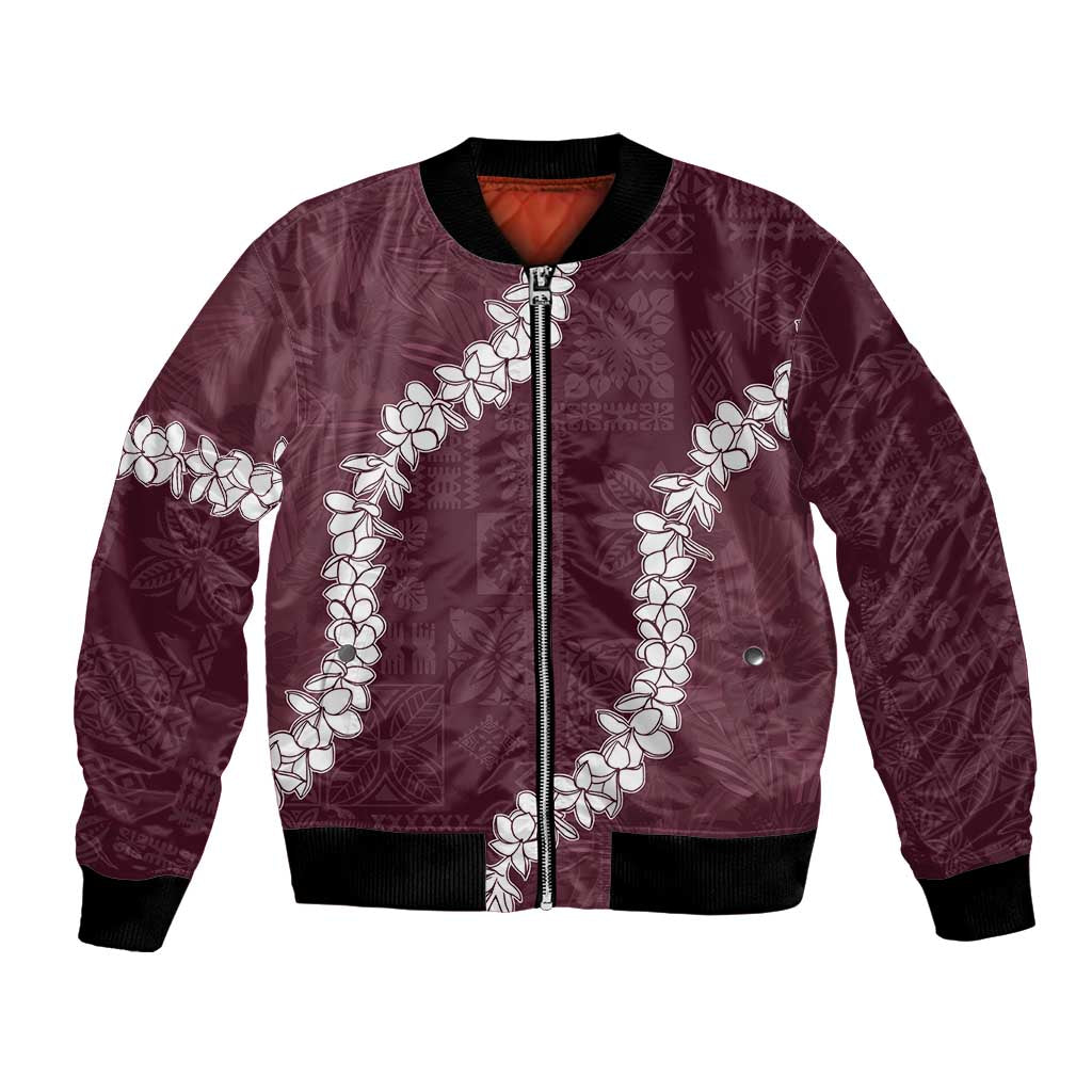 Hawaii Aloha Bomber Jacket Champange Quilt Patch Work Mix Plumeria Lei LT7 Unisex Champange - Polynesian Pride