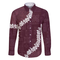 Hawaii Aloha Family Matching Long Sleeve Bodycon Dress and Hawaiian Shirt Champange Quilt Patch Work Mix Plumeria Lei