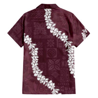 Hawaii Aloha Family Matching Off Shoulder Maxi Dress and Hawaiian Shirt Champange Quilt Patch Work Mix Plumeria Lei