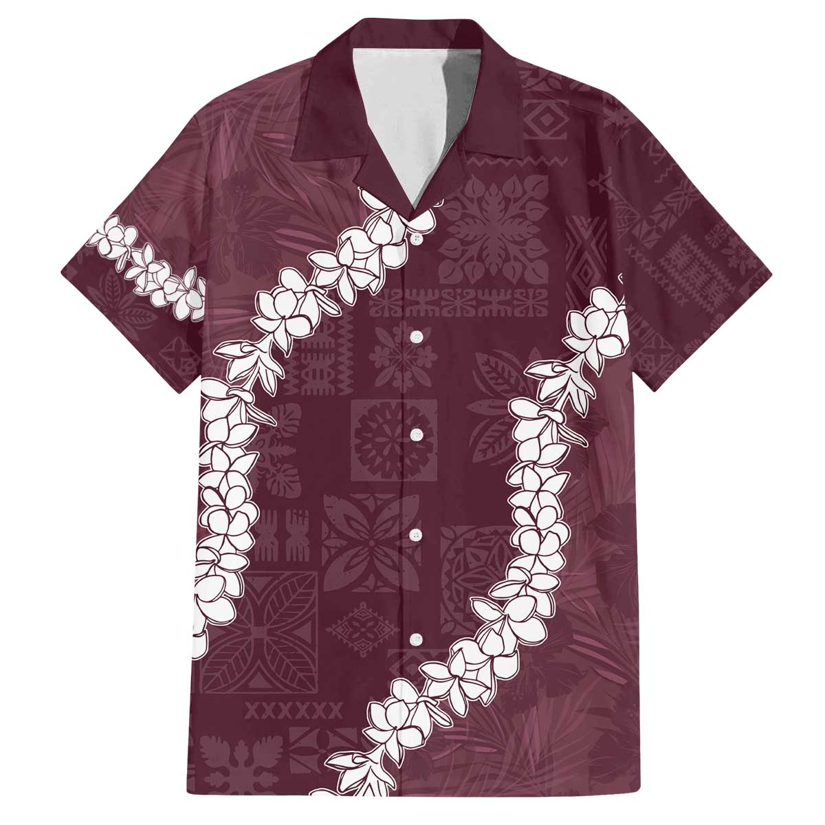 Hawaii Aloha Family Matching Puletasi and Hawaiian Shirt Champange Quilt Patch Work Mix Plumeria Lei LT7 Dad's Shirt - Short Sleeve Champange - Polynesian Pride