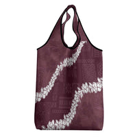 Hawaii Aloha Grocery Bag Champange Quilt Patch Work Mix Plumeria Lei