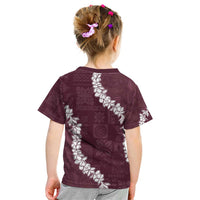 Hawaii Aloha Kid T Shirt Champange Quilt Patch Work Mix Plumeria Lei LT7 - Polynesian Pride