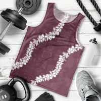 Hawaii Aloha Men Tank Top Champange Quilt Patch Work Mix Plumeria Lei LT7 - Polynesian Pride