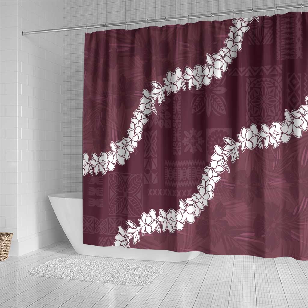Hawaii Aloha Shower Curtain Champange Quilt Patch Work Mix Plumeria Lei LT7 - Polynesian Pride