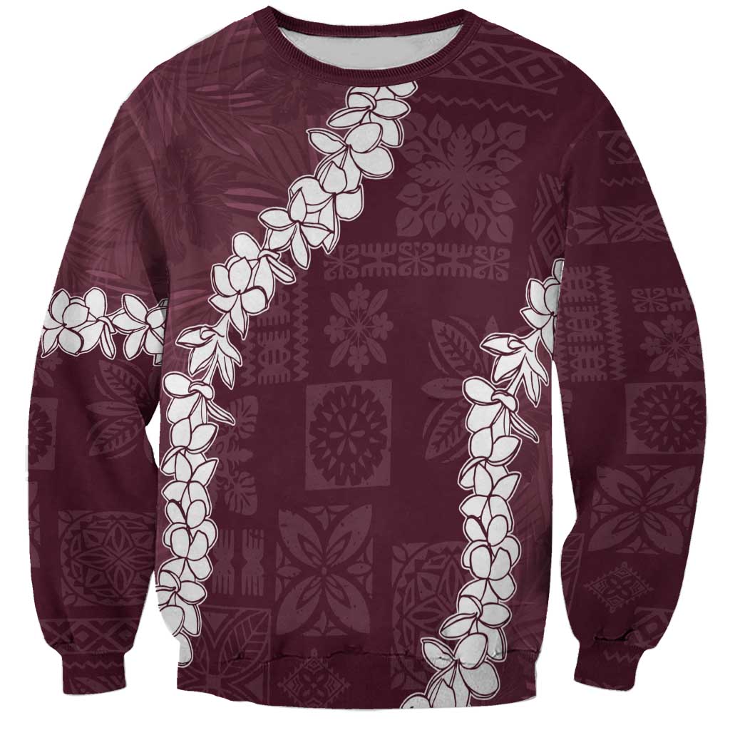 Hawaii Aloha Sweatshirt Champange Quilt Patch Work Mix Plumeria Lei LT7 Unisex Champange - Polynesian Pride