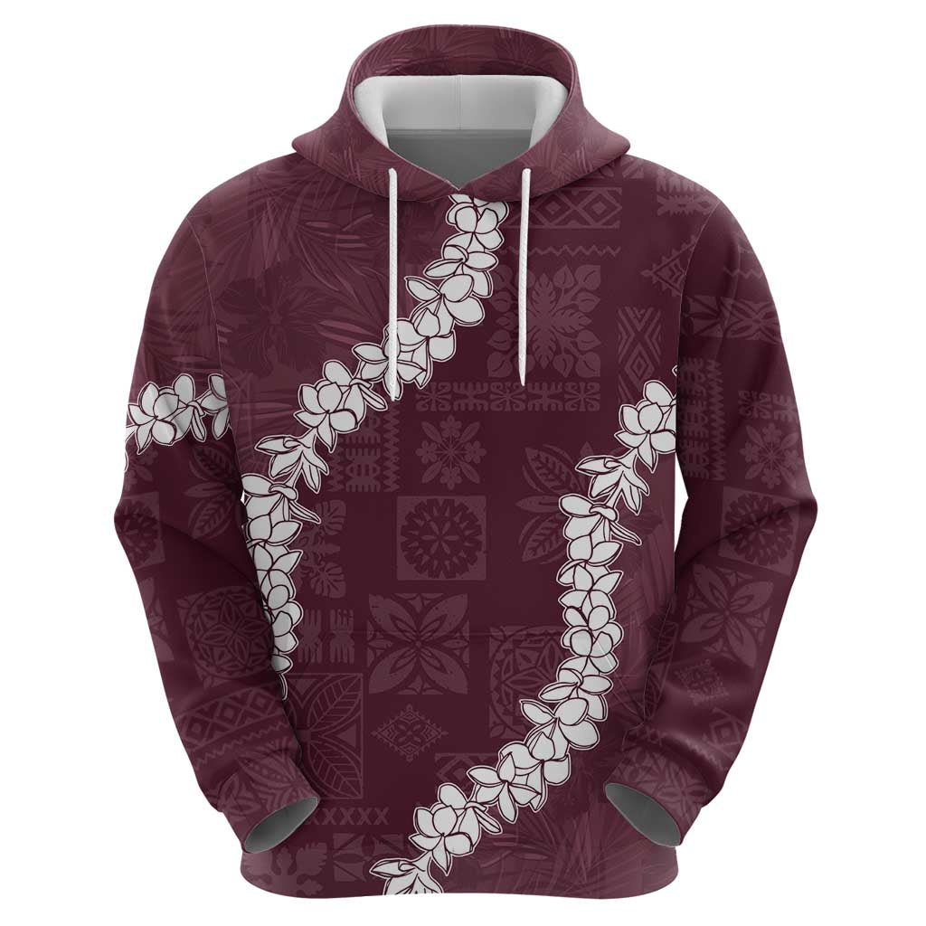 Hawaii Aloha Zip Hoodie Champange Quilt Patch Work Mix Plumeria Lei LT7 - Polynesian Pride