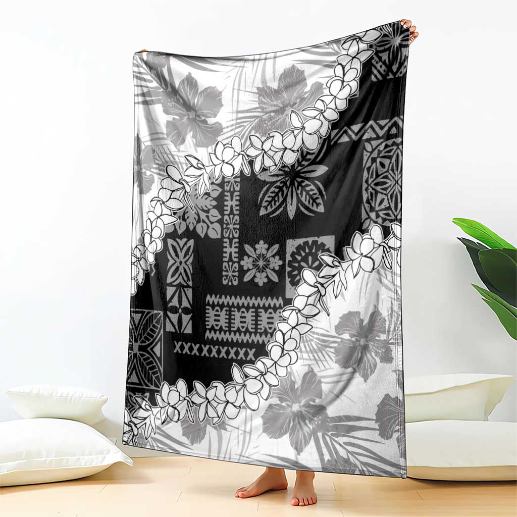 Hawaii Aloha Blanket White Quilt Patch Work Mix Plumeria Lei LT7 - Polynesian Pride