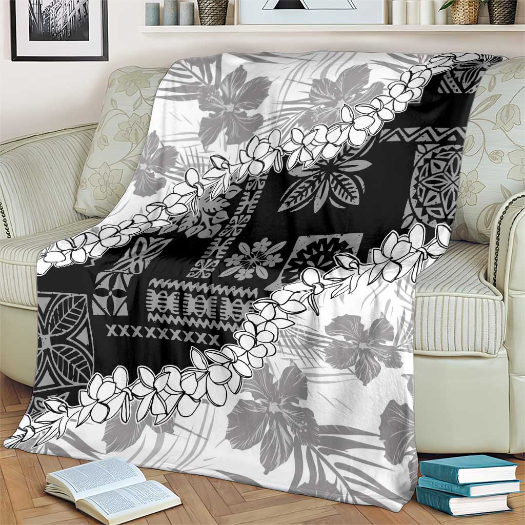 Hawaii Aloha Blanket White Quilt Patch Work Mix Plumeria Lei LT7 - Polynesian Pride