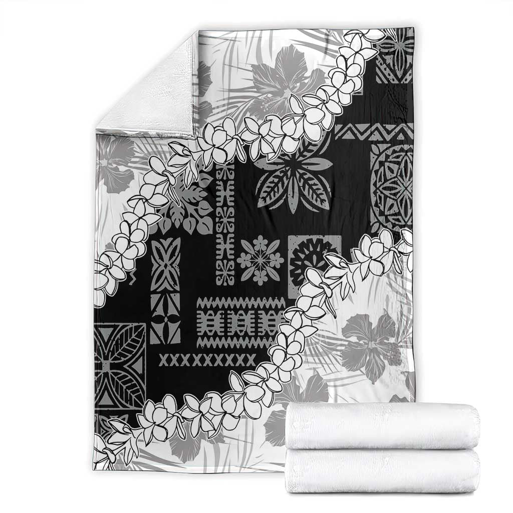 Hawaii Aloha Blanket White Quilt Patch Work Mix Plumeria Lei LT7 - Polynesian Pride