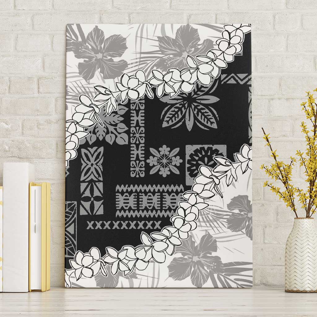 Hawaii Aloha Canvas Wall Art White Quilt Patch Work Mix Plumeria Lei