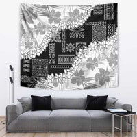 Hawaii Aloha Tapestry White Quilt Patch Work Mix Plumeria Lei LT7 White - Polynesian Pride