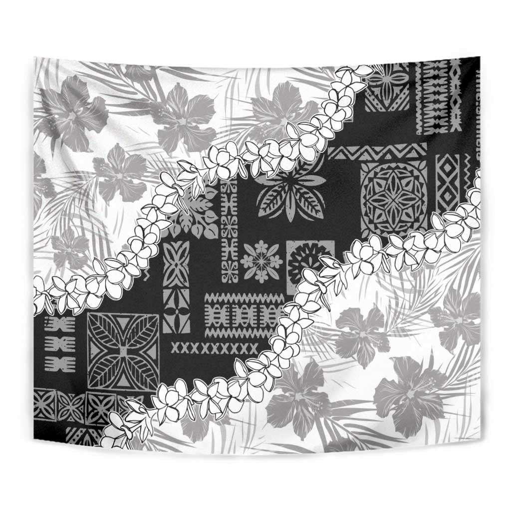 Hawaii Aloha Tapestry White Quilt Patch Work Mix Plumeria Lei LT7 - Polynesian Pride