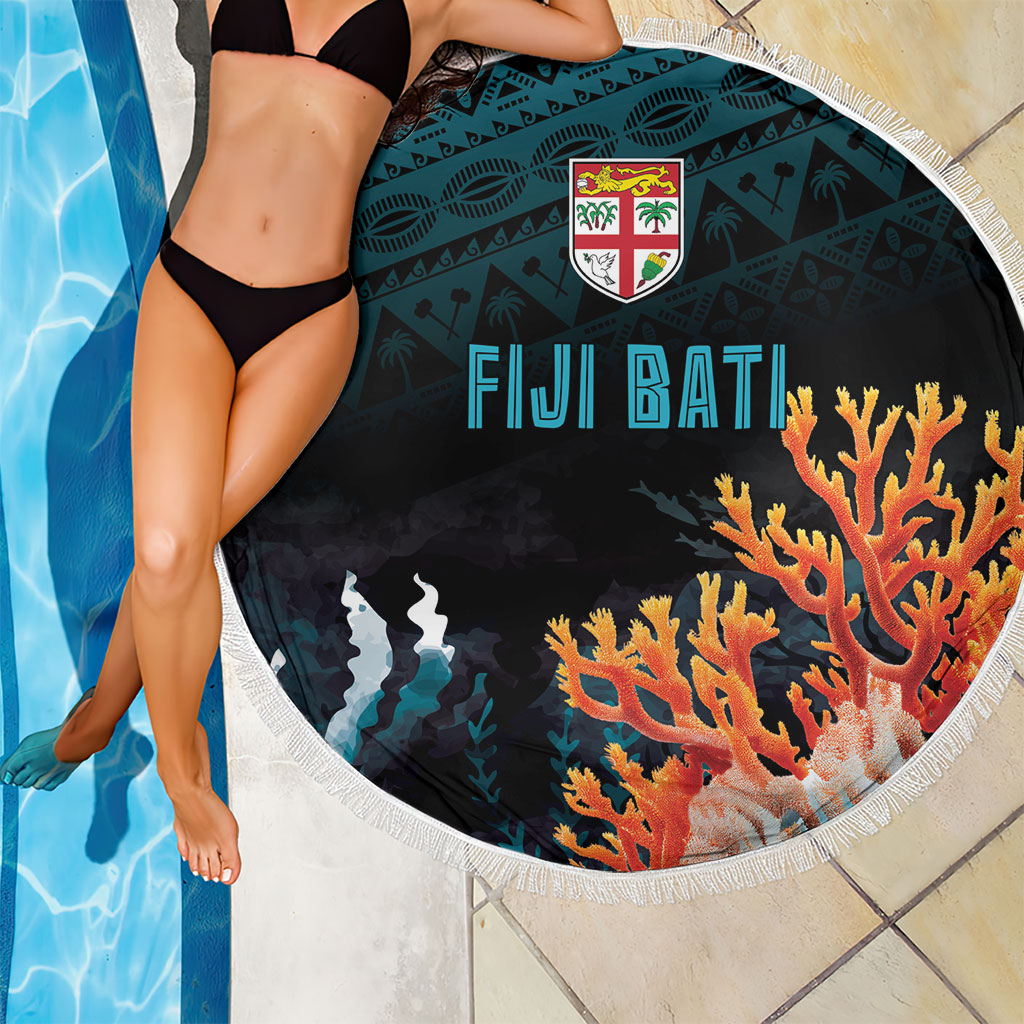 Fiji Bati Rugby Viti Masi Beach Blanket Coral Motifs LT7 - Polynesian Pride