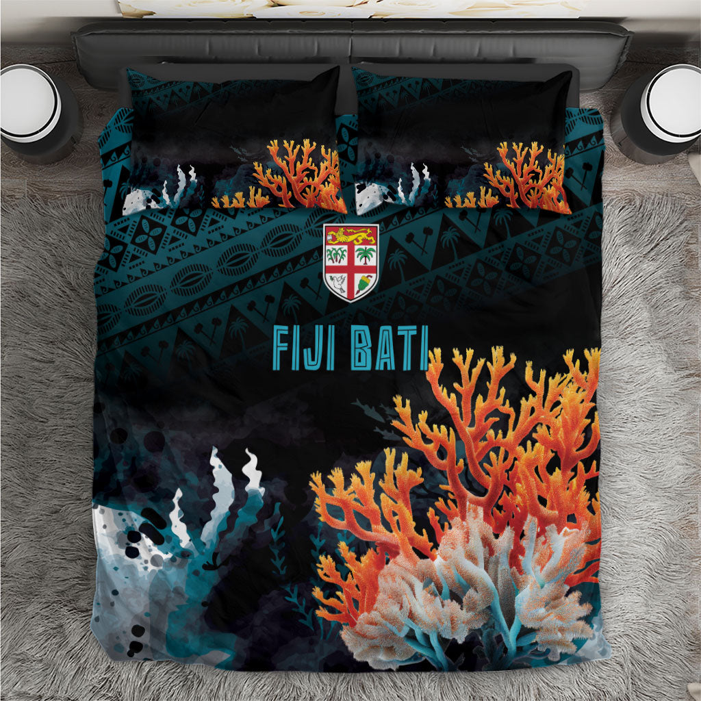 Fiji Bati Rugby Viti Masi Bedding Set Coral Motifs