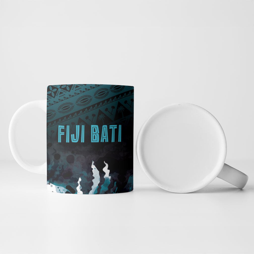 Fiji Bati Rugby Viti Masi Ceramic Mug Coral Motifs LT7 - Polynesian Pride