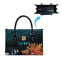 Fiji Bati Rugby Viti Masi Leather Bag Coral Motifs LT7 - Polynesian Pride