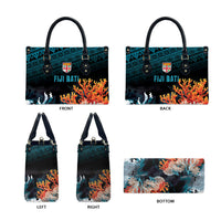 Fiji Bati Rugby Viti Masi Leather Bag Coral Motifs LT7 - Polynesian Pride