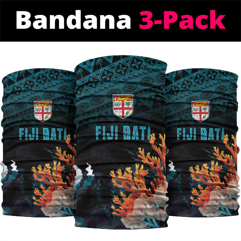 Fiji Bati Rugby Viti Masi Neck Gaiter Coral Motifs