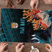 Fiji Bati Rugby Viti Masi Puzzle Coral Motifs LT7 - Polynesian Pride