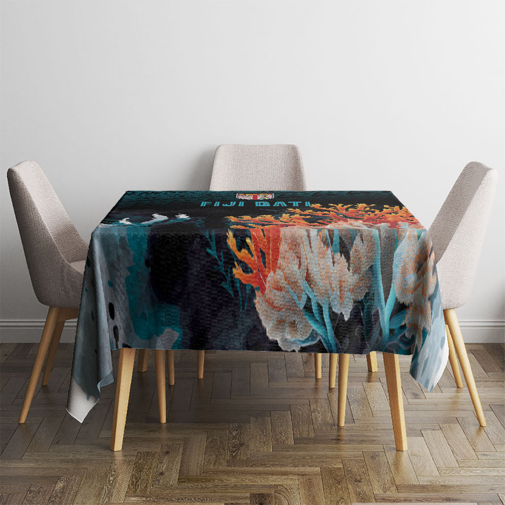 Fiji Bati Rugby Viti Masi Tablecloth Coral Motifs LT7 - Polynesian Pride
