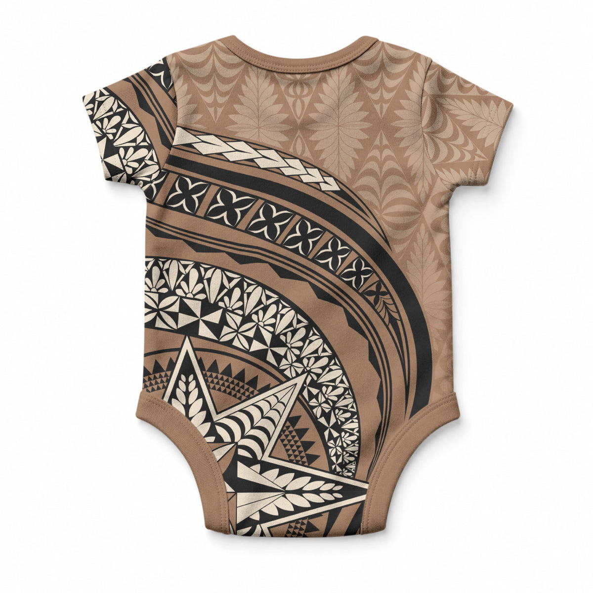 Tonga Ngatu Baby Onesie Tokelau Classic Motifs