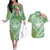 Aloha Molokai Island Couples Matching Off The Shoulder Long Sleeve Dress and Hawaiian Shirt Hawaii Pua Kukui