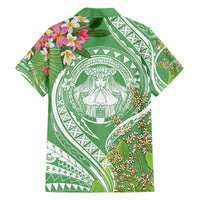 Aloha Molokai Island Family Matching Off The Shoulder Long Sleeve Dress and Hawaiian Shirt Hawaii Pua Kukui
