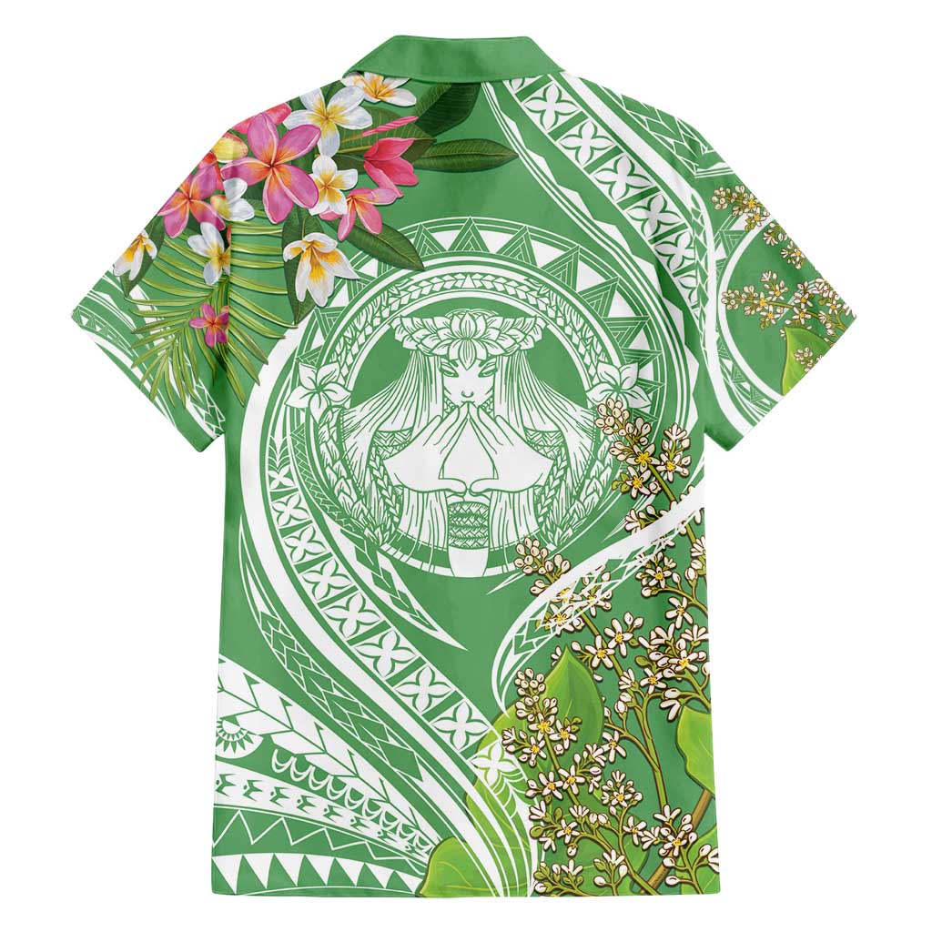 Aloha Molokai Island Family Matching Puletasi and Hawaiian Shirt Hawaii Pua Kukui