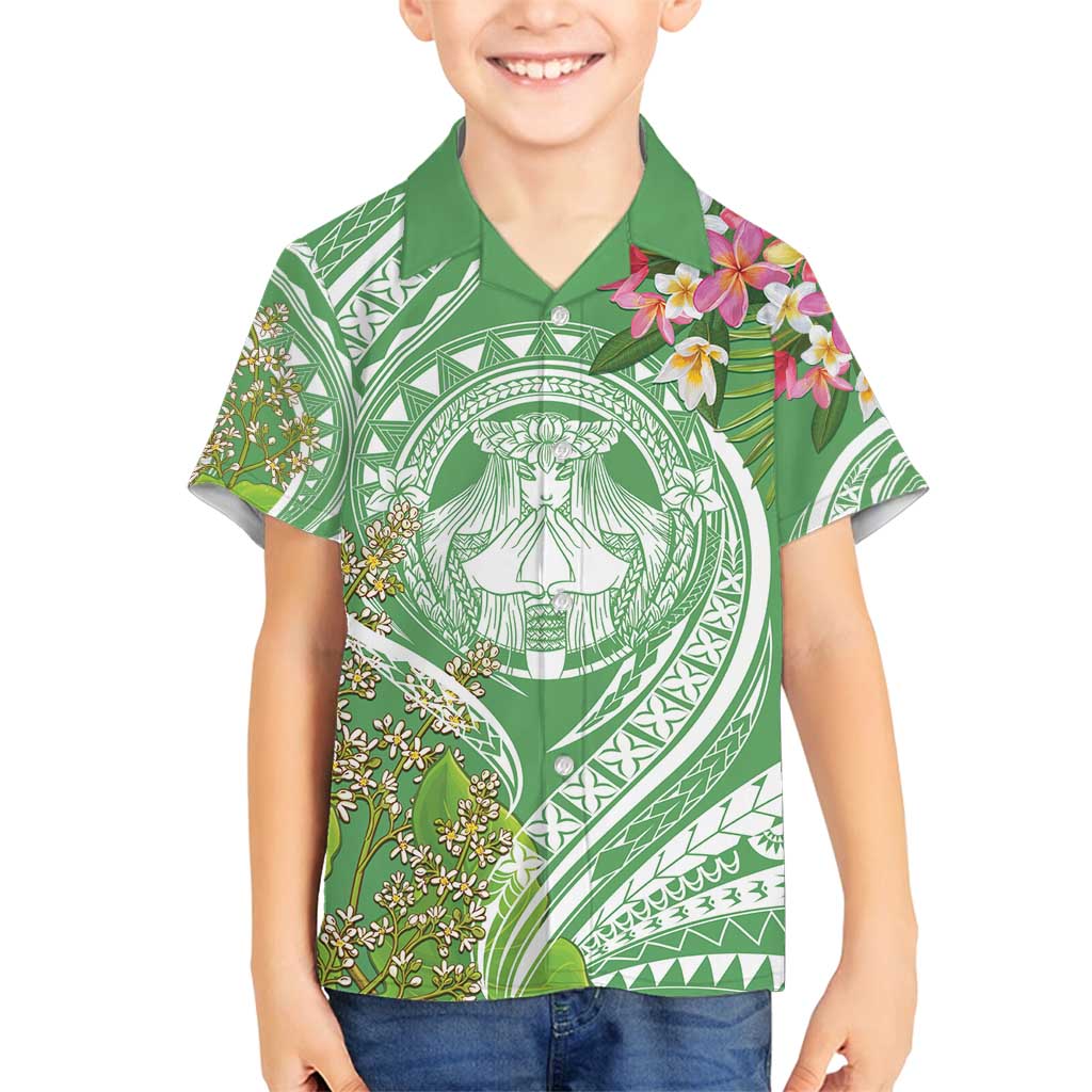 Aloha Molokai Island Family Matching Summer Maxi Dress and Hawaiian Shirt Hawaii Pua Kukui