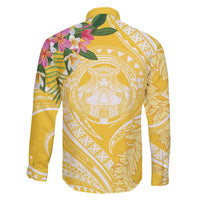 Aloha Hawaii Oahu Family Matching Off Shoulder Short Dress and Hawaiian Shirt Wahine with Ilima Lei