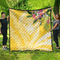 Aloha Hawaii Oahu Quilt Wahine with Ilima Lei
