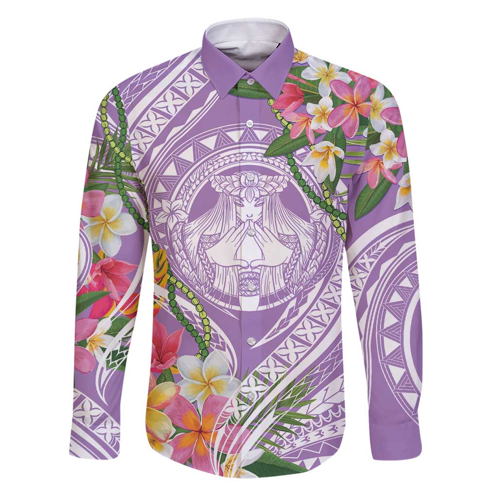 Aloha Hawaii Kauai Family Matching Puletasi and Hawaiian Shirt Frangipani Mix Mokihana Lei