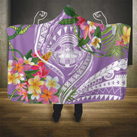 Aloha Hawaii Kauai Hooded Blanket Frangipani Mix Mokihana Lei