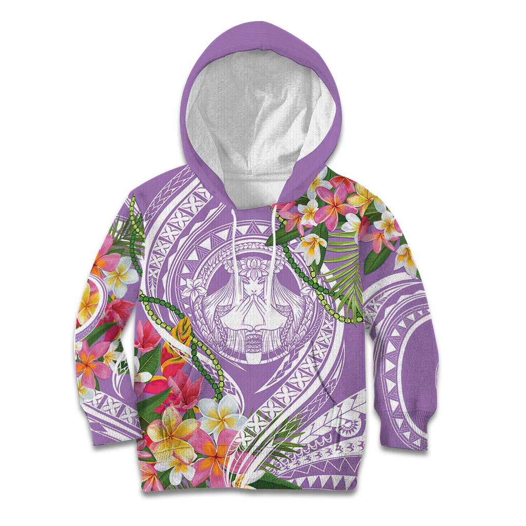Aloha Hawaii Kauai Kid Hoodie Frangipani Mix Mokihana Lei