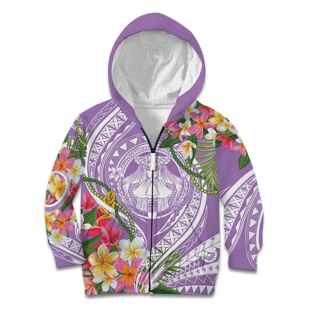 Aloha Hawaii Kauai Kid Hoodie Frangipani Mix Mokihana Lei