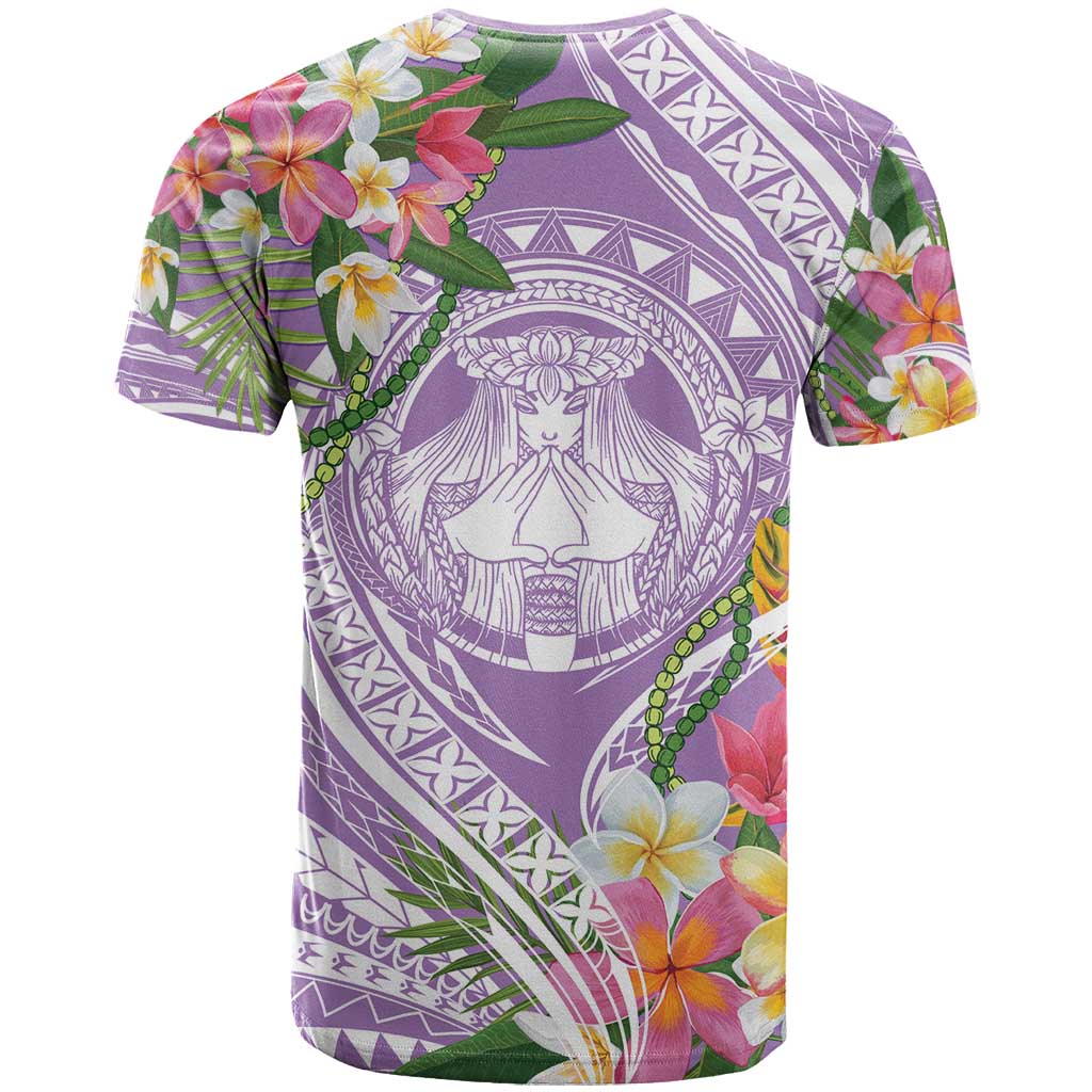 Aloha Hawaii Kauai T Shirt Frangipani Mix Mokihana Lei