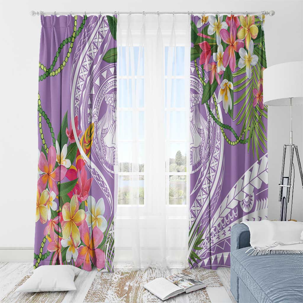Aloha Hawaii Kauai Window Curtain Frangipani Mix Mokihana Lei